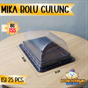 Mika kue bolu gulung transparan BG 155 / Mika bolu Role cake isi 10 / MIKA CAKE transparan