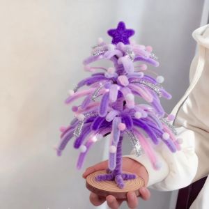 MYSNIA Colorful Christmas Tree Kit Handmade Home Decor DIY Christmas Tree Making Kit Creative Desk Ornaments Holiday Craft Kit Home Decor