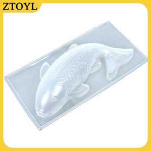 ZTOYL  Cá Khuôn 3D Cá Koi Hình Dạng Nhựa Bánh Sô Cô La Thạch Khuôn Tự Làm Xà Phòng Handmade Sugarcraft Khuôn Nướng Khuôn