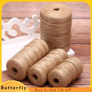 Butterfly เชือกป่านธรรมชาติสำหรับตกแต่งงานฝีมือแบบ DIY