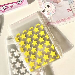 😍COD😍50 ชิ้น กาวซีลถุงเก็บพลาสติก 8x13 เซนติเมตร OPP Pack กระเป๋า Star รูปแบบขายปลีกถุงบรรจุภัณฑ์ Ins