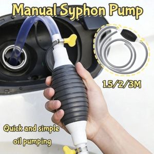 1.5/2/3M Car Manual Pump Syphon Fuel Saver Universal Car Fuel Tank Sucker Oil Transfer with Valve