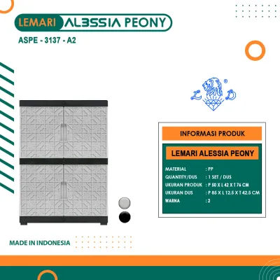 LEMARI PAKAIAN PLASTIK SERBAGUNA PEONY [ALESSIA]