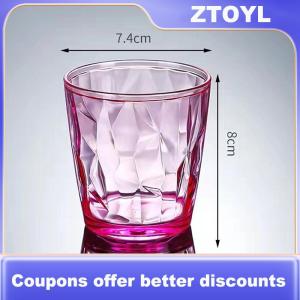 【ZTOYL】 Acrylic Drinking Glasses Shatterproof Water Tumblers Unbreakable Reusable Beer Champagne Cup Dishwasher Safe For Party