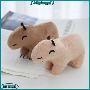 [miqiangzi] 12cm mô phỏng capybara đồ chơi sang trọng Thú nhồi bông Keychain Keyring mềm Fluffy capybara Búp bê túi chìa khóa xe phụ kiện mặt dây chuyền