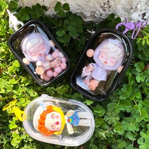 Anime Doll Display Keychain Box Pouch Wallet Keychain Pouch Transparent Blind Waterproof Box