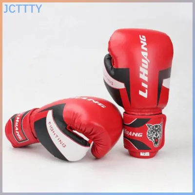 JCTTTY ถุงมือซ้อมมวยสำหรับผู้ใหญ่ นวมซ้อมต่อสู้ไทยสวมใส่ได้ระบายอากาศเทควันโด