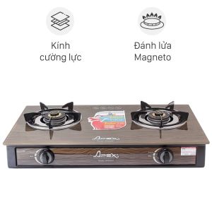 Bếp gas đôi Apex APB3551 Chính hãng 100% trưng bày mới 99% -tiết kiệm gas -hệ thống đánh lửa Megato siêu bền - Bảo hành 12 tháng