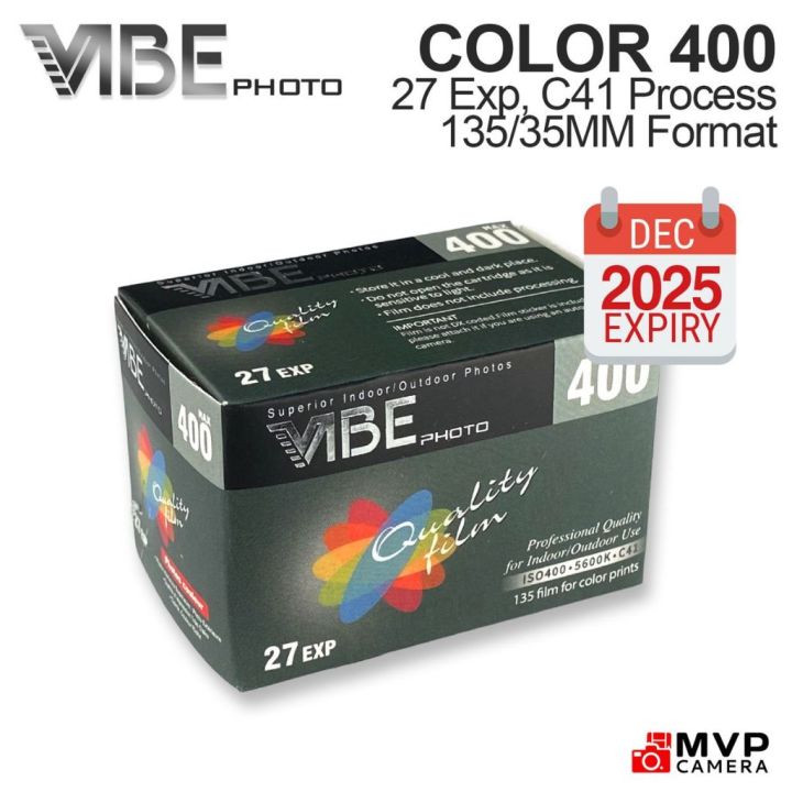 VIBE Color Negative Film 135 35mm Format Max 400 C41 Process MVP CAMERA ...