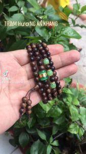 Vòng tay 108 hạt trầm hương sánh chìm cao cấp mix charm