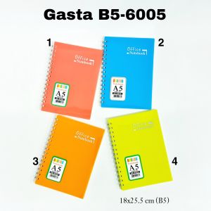 SOS Buku Tulis Spiral GASTA Biasa Cover PP B5-60/Notebook/Buku Catatan