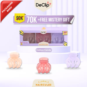 Jedai Haircules Declip Original Gigi 5 ukuran 5cm Warna Cotton Candy (isi 3pcs)