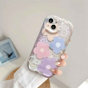 MOR Case Samsung A04S A12 M12 A13 4G 5G A14 4G 5G A23 4G 5G A52 4G 5G A52S 5G Casing Cute Spring Flowers 3D Transparent Shockproof