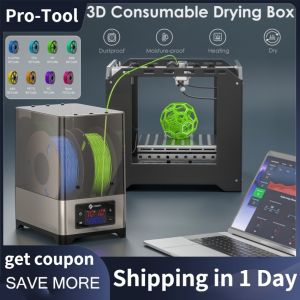 FIXDRY 3D Printer Filament Dryer with Fan 110W PTC Dehydrator Dryer Box Heated Closed-Loop Constant Heating Temperature Humidity Control 2 Spool Compatible with 1.75mm 2.85mm 3.00mm