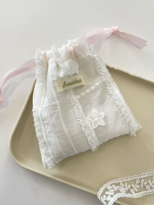 Portable Polyester Travel Friendly Organizer For Travel Accessories Drawstring Storage Pouch For Cosmetics