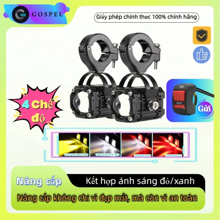 💥💥Đèn Trợ Sáng Bi Cầu Mini W2 4 Chế Độ Tích Hợp Auto Passing phiên bản ...