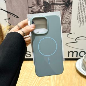Glitter Bright Glossy Magnetic Case For iPhone 11 16 Pro Max 15 14 13 12 Pro Max Shockproof Back Cover