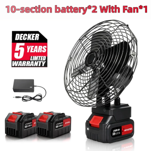 CBLUE Electric Fan 8 inch Portable Fan Cordless Rechargeable High Power Outdoor Desktop Cooling Fan