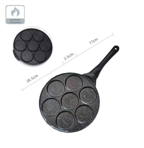 7-Cup Non-Stick Aluminum Frying Pan with Animal & Cartoon Designs – Perfect for Eggs Pancakes and Breakfast Meals – Round Skillet for Stovetop or Induction Use Easy Clean Aluminum Cookware