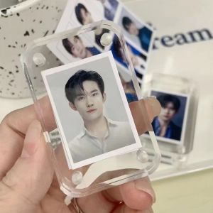 MOCCASINA Desk Decoration Practical Picture Frame Gift Acrylic Photocard Holder Price Tag Display Stand Kpop Idol Card Holder ID Photo Holder Standing Photo Frame