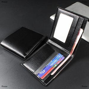 [COD] fhsav Mens Wallet Leather Men Wallets Premium Product Artificial leather Wallets for Man Short Black Walet Portefeuille Homme