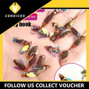 [Csndices] Luya Fly Bait Fly Hook Mung Bean Fly Horse Mouth White Striped Tilapia Predatory Freshwater Fish Bait Fishing
