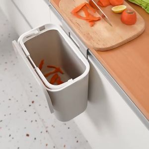 Hanging Kitchen Rubbish Bin with Lid Waste bin dustbin Trash Bins Garbage Recycling Bin