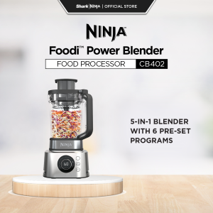 Ninja Foodi Power Blender and Food Processor 5 in 1 Ultimate Kitchen System with XL Smoothie Bowl Maker and Nutrient Extraction Cup Coffee & Spice grinder 1200W motor 2.1L Pitcher 700ml cup 20 Recipe Book Ninja CB402