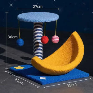 TeekerPet Cat Tree Tower with Transparent Hammock Cat Climbing Trees for Indoor Kittens Large Adult Cat Towers with Scratching Post Cats Condo Furniture with Moon Top Perch