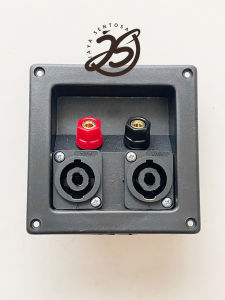 10 BUAH TERMINAL BOX SPEAKER BIDING POST 2 SOCKET SPEAKON ups TERMINAL 2 IN 1 TERMINAL SPEAKER 2 SOKET SPIKON 9CM ups STABILIZER