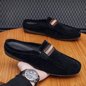 2026 New Half Loafers Slippers For Men Lightweight Slip-Ons For Men Black Casual Mens Driving Shoes Size 39-45