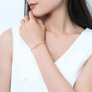gelang tangan titanium infinity elegan vintage fashion korea anti karat Gl128