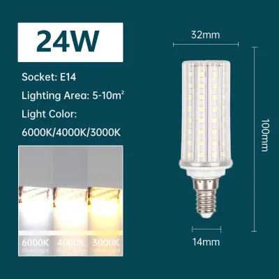 E27 E14 Bóng đèn siêu sáng đèn LED dạng bắp 220V làm nổi bật phòng ngủ phòng khách ánh sáng trang trí Bóng đèn nguồn ánh sáng