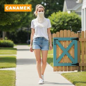【CANAMEK】 3D Sunscreen Mask Ice Silk Cooling Face Cover For Outdoor Hiking Cycling Breathable Opening For Summer Sun
