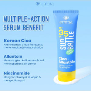 EMINA Sun Battle SPF 35 PA +++ Acne Clear Cica + Allantoin Airy Acne Soothing 50ML