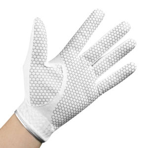 Scott Edward Golf Glove for Men & Women Worn on Left Hand Premium No-Slip Breathable Soft Grey and White