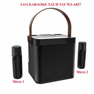 WJ-A827 Loa Karaoke Bluetooth V5.3 Tặng 2 Micro Nghe Lớn Hát Hay Loa TG Giá Rẻ Bảo Hành Miễn Phí Loa Bluetooth Karaoke WJ-A827 Âm Thanh Lớn