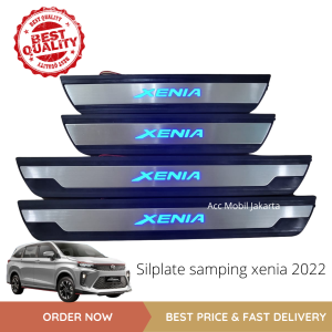 Sill plate / Sillplate Samping All New Xenia 2022 Lampu Led Biru