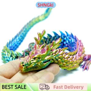 SHNGki 3D Printed Chinese Dragon Full Body s Movable Home Furnishing Decoration Ornament Worth Collecting Creative Toys