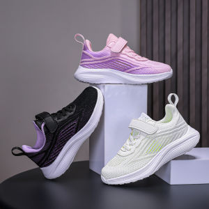 Classmate girls 6-12 years old sports shoes 2025 spring and autumn new wear-resistant childrens mesh shoes breathable middle and older childrens running shoes