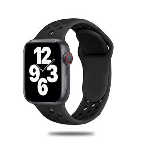 Breathable Silicone Band For Apple Watch Ultra 2 49mm Rubber Strap Bracelet iWatch Series 9 8 se 7 6 5 4 3 2 band Ultra 49mm 41mm 45mm 38mm 40mm 42mm 44mm strap
