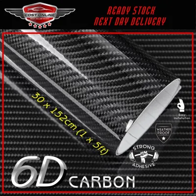 7D 6D 5D Carbon Fiber Sticker Carbon Sticker Wrap Decal Stiker Carbon Car Sticker Body Car Accessories 3D Film Kereta