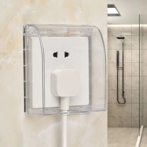Type 86 Double Self-adhesive Waterproof Box Switch Socket Protective Cover Splash Proof Box Bathroom Toilet Waterproof Box