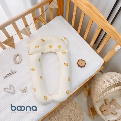Gối Chữ U Boona Vải Xô Muslin Cao Cấp Thoáng Khí Thấm Hút Siêu Tốt