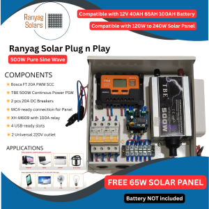 Ranyag 500w Preassembled Solar Power System Plug and Play