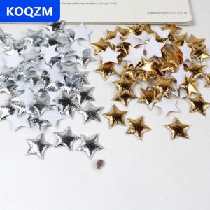 [COD] KOQZM 100pcs vàng bạc sao cho Christmas Đảng trang trí nội thất bọt vải Sao DIY sổ lưu niệm thẻ đồ trang trí embellishments phụ kiện