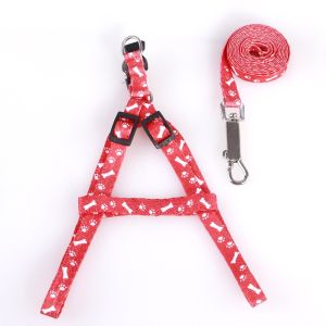 Pet Dog Cat Adjustable Nylon Leash Harness Dog Leash Puppy Kitten Printed Nylon Leash 1.0cm Accessories Supplies