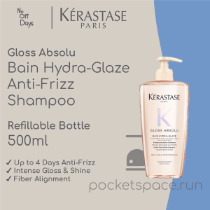 [⭐️ NEW LAUNCH] Kerastase Gloss Absolu Bain Hydra-Glaze Anti-Frizz Shampoo - Refillable Bottle 500ml