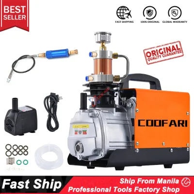 COOFARI 4500psi 300bar PCP Adjustable High Pressure Air Compressor Submerged Gas Cylinder Filling Water-cooled air pump