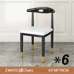 Dining Table Set Household Small Apartment Simple 4&6 Seaters with Chairs Kitchen Table and Chairs Faux Marble Tabletop Table And Chair Combination